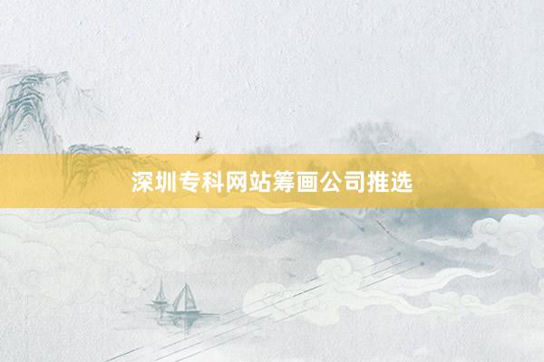 深圳专科网站筹画公司推选