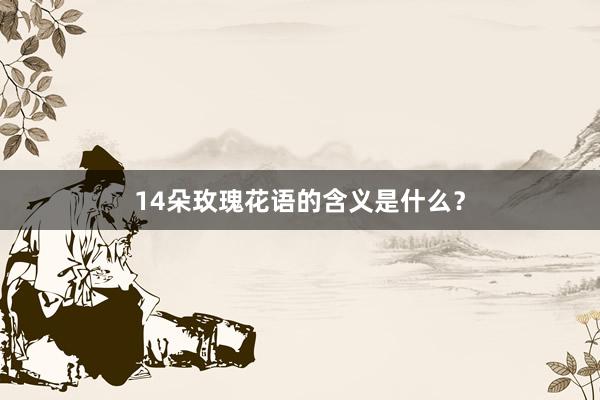 14朵玫瑰花语的含义是什么?